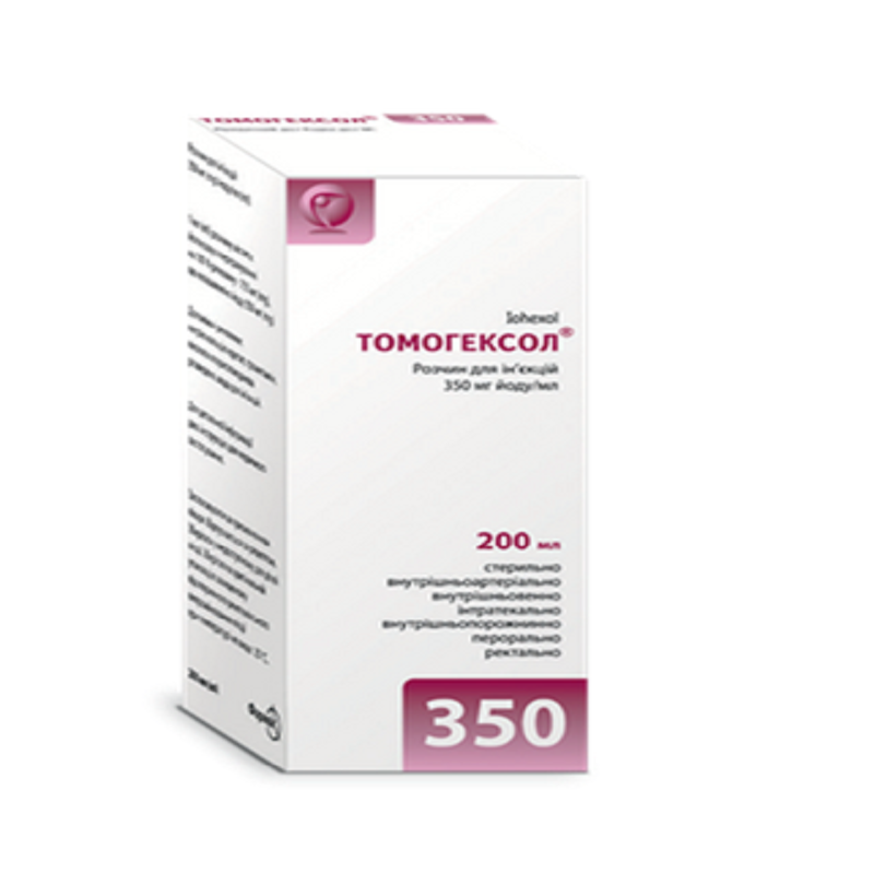 ТОМОГЕКСОЛ®, р-н для ін'єкцій 350 мг йоду/мл, фл. 200 мл, №1